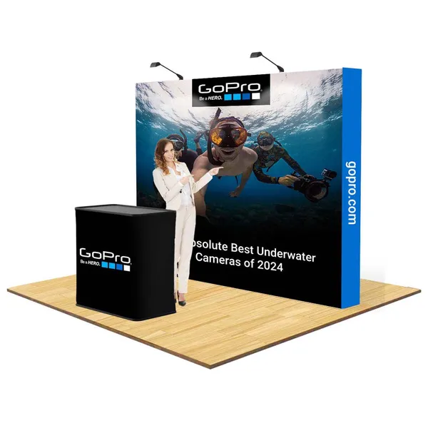 10 ft Straight Velcro Pop Up Display 1