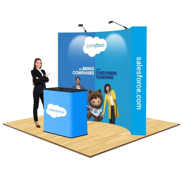 8 ft Curve Velcro Pop Up Display 1