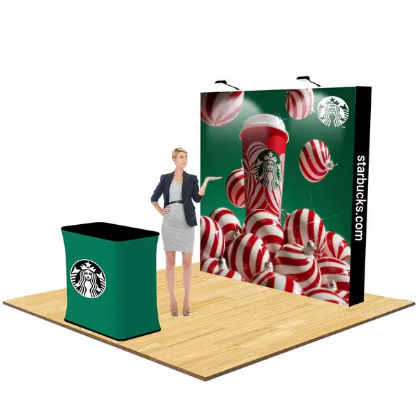 8 ft Straight Velcro Pop Up Display 1