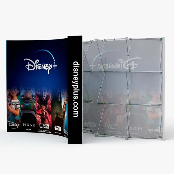 10 ft Curve Velcro Pop Up Display 2