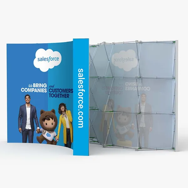 8 ft Curve Velcro Pop Up Display 2