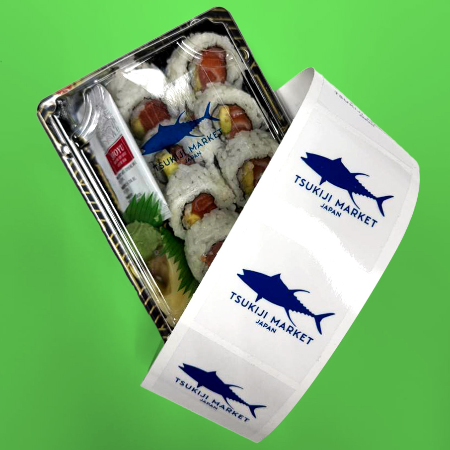 Clear Square Roll Labels