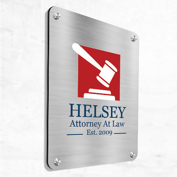 Brushed Aluminum Signs
