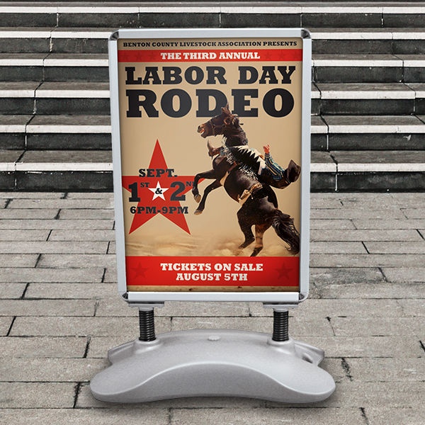 Flex Sign with Ballast Base