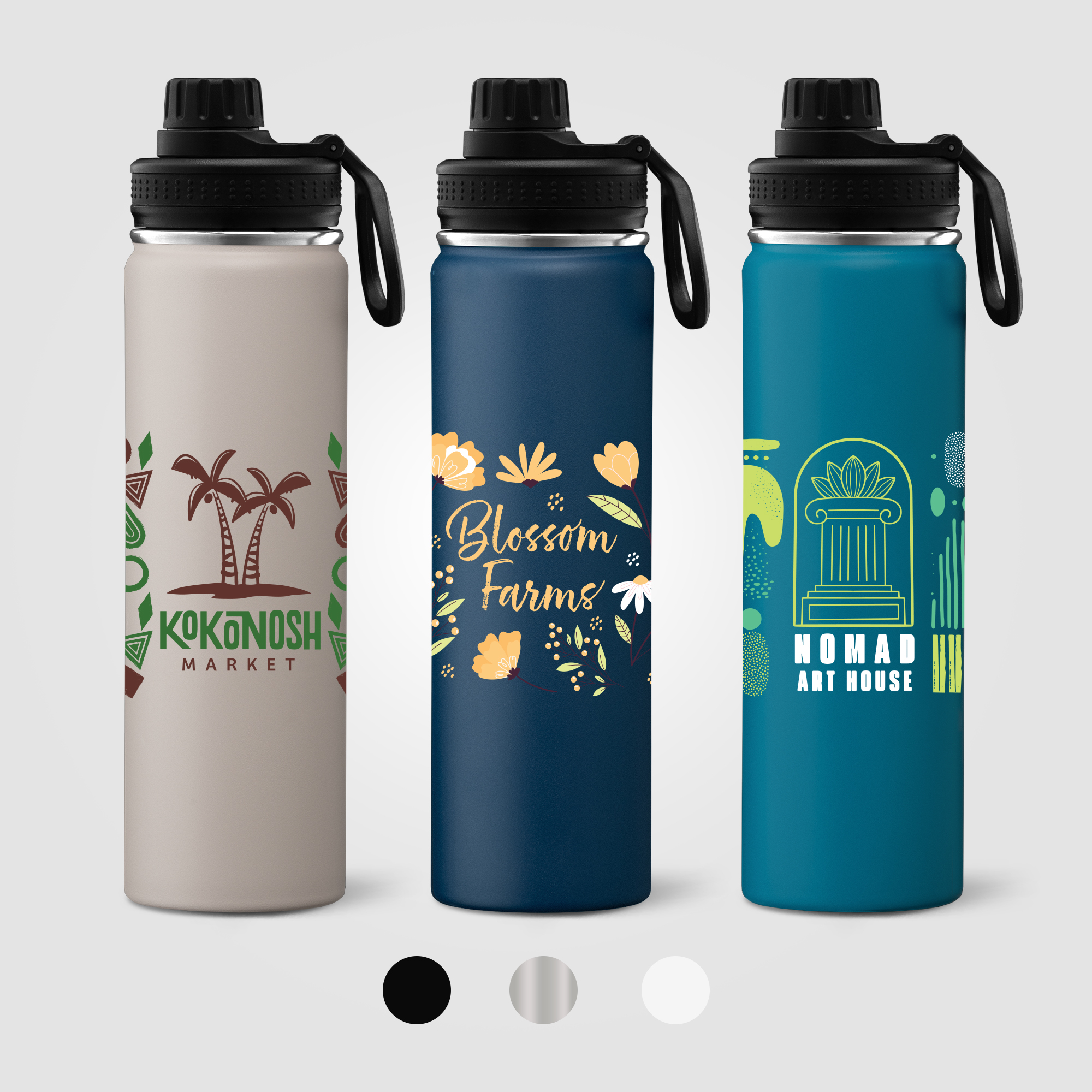 24 oz Stainless Steel Double Wall Water Bottle
