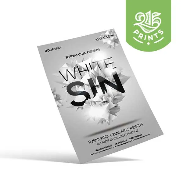 black and white flyers