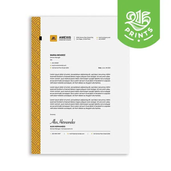 1 and 2 Color Letterhead