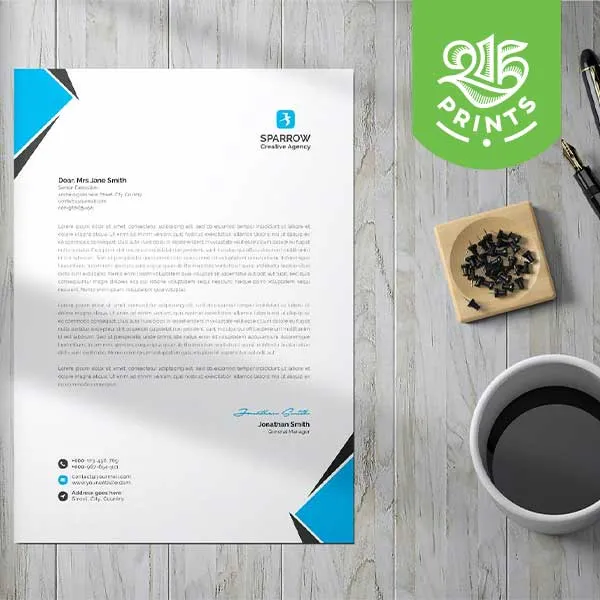 1 and 2 Color Letterhead