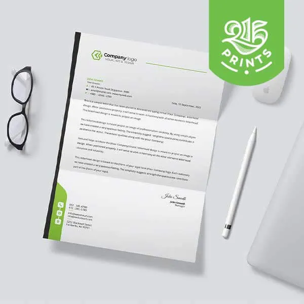 1 and 2 Color Letterhead