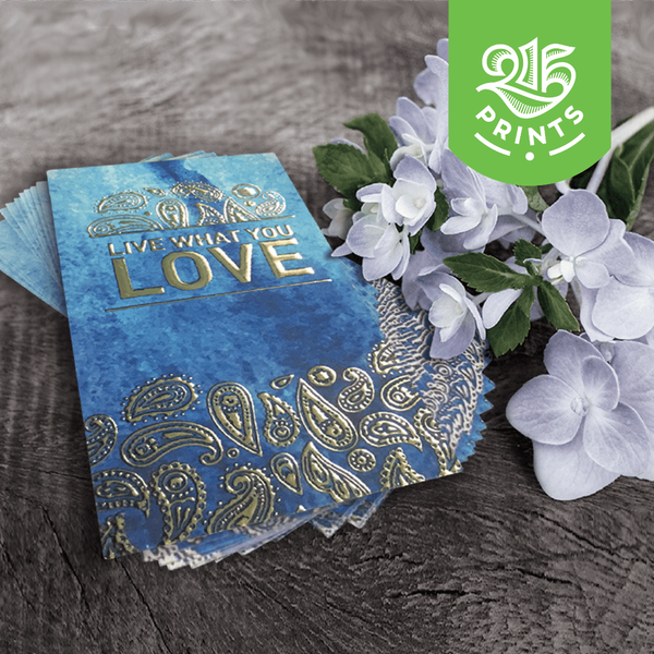 Suede Raised Foil Business Cards