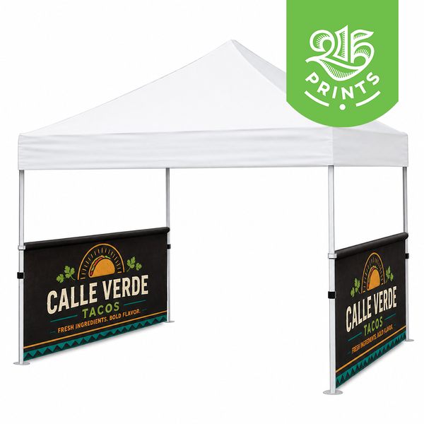 custom tent half walls