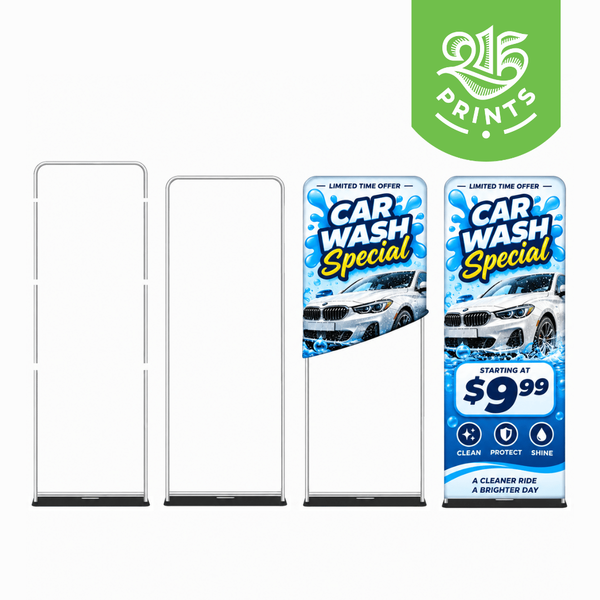fabric banner stand assembly
