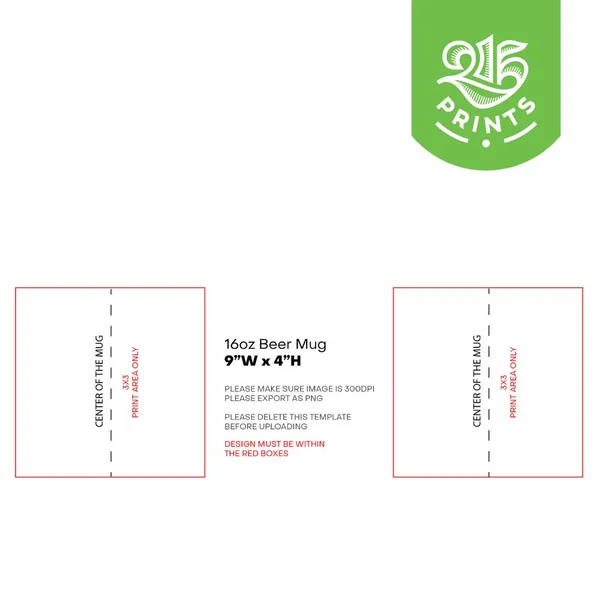 Frosted Beer Mugs Template