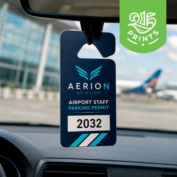 parking pass hang tags