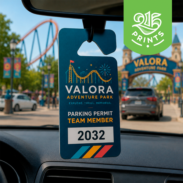 custom hanging parking permits