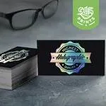 Suede Raised Foil Business Cards