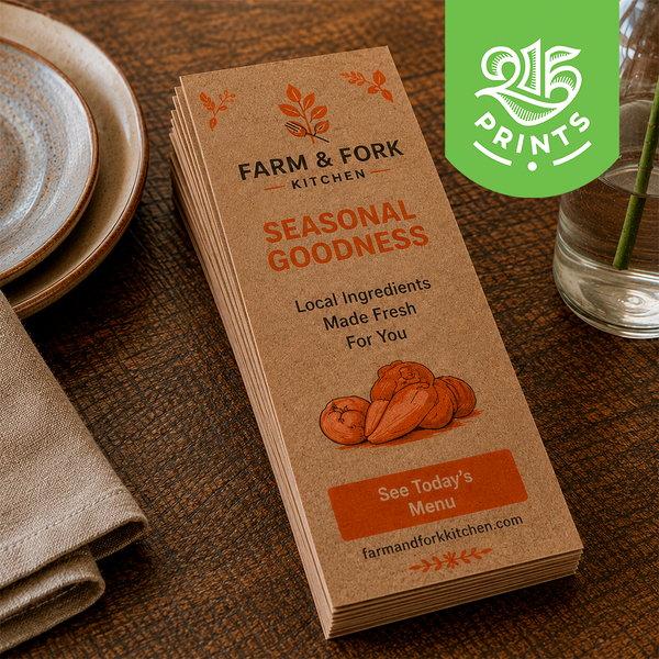 brown kraft rack cards