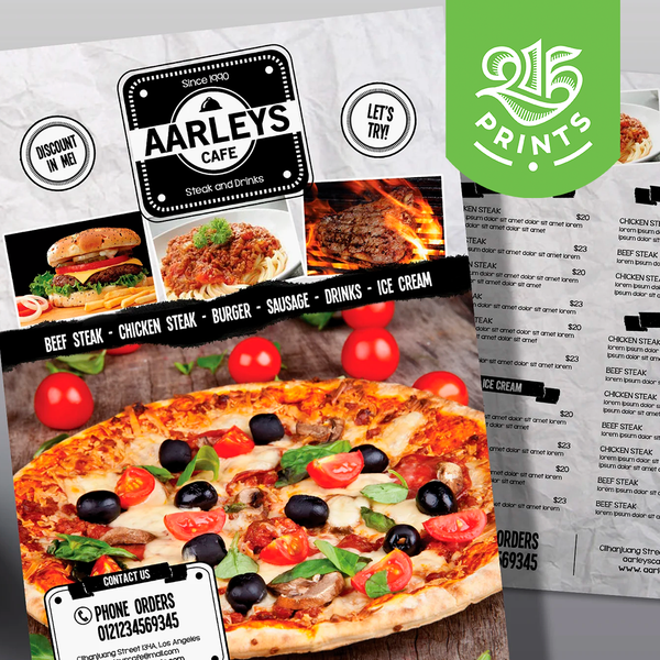 laminated menu printing