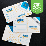 business cards with appointment sticker