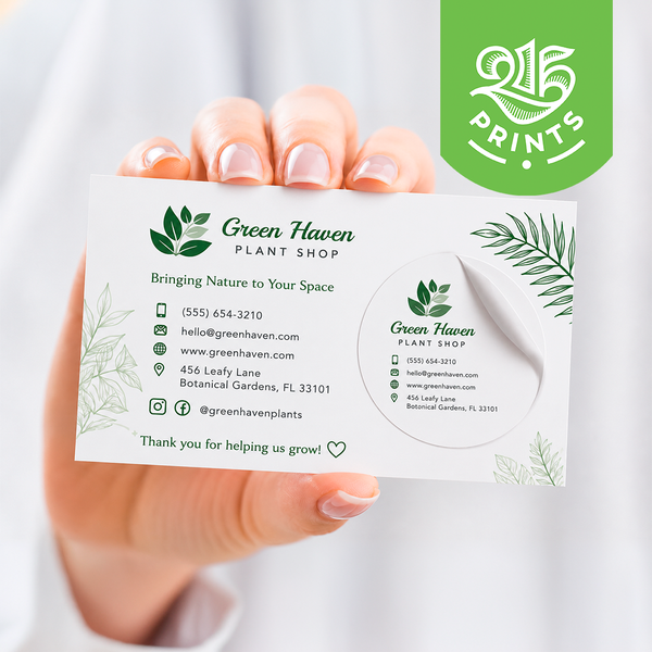 Peel and Stick Business Cards