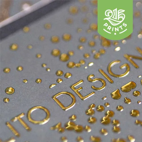 Suede Raised Foil Business Cards