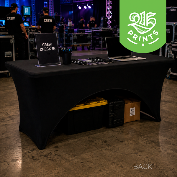 black elastic table covers