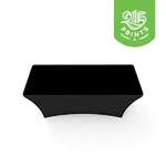 Solid Black Stretch Table Throw