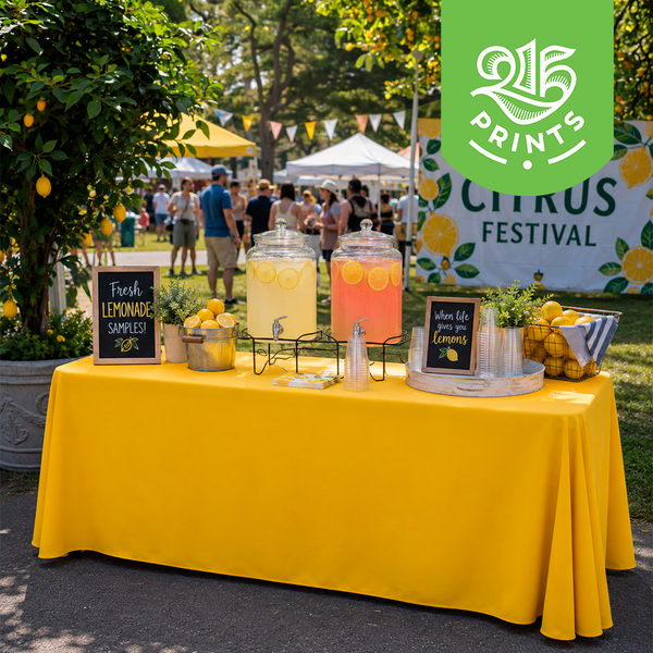 yellow tablecloth