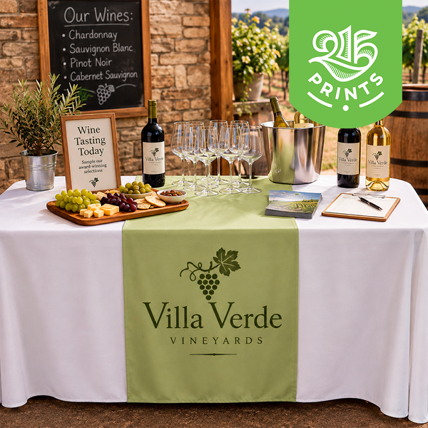 branded table runners