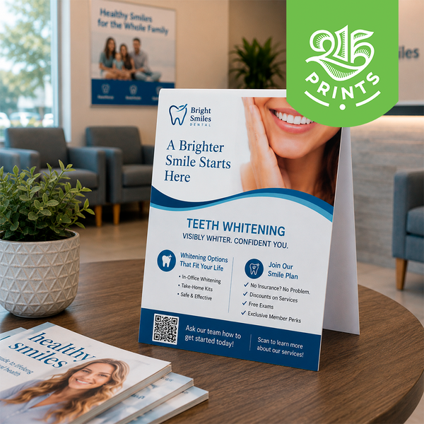 custom table tent signs
