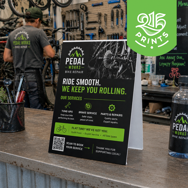 plastic table tent signs