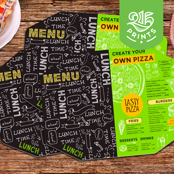 plastic menu
