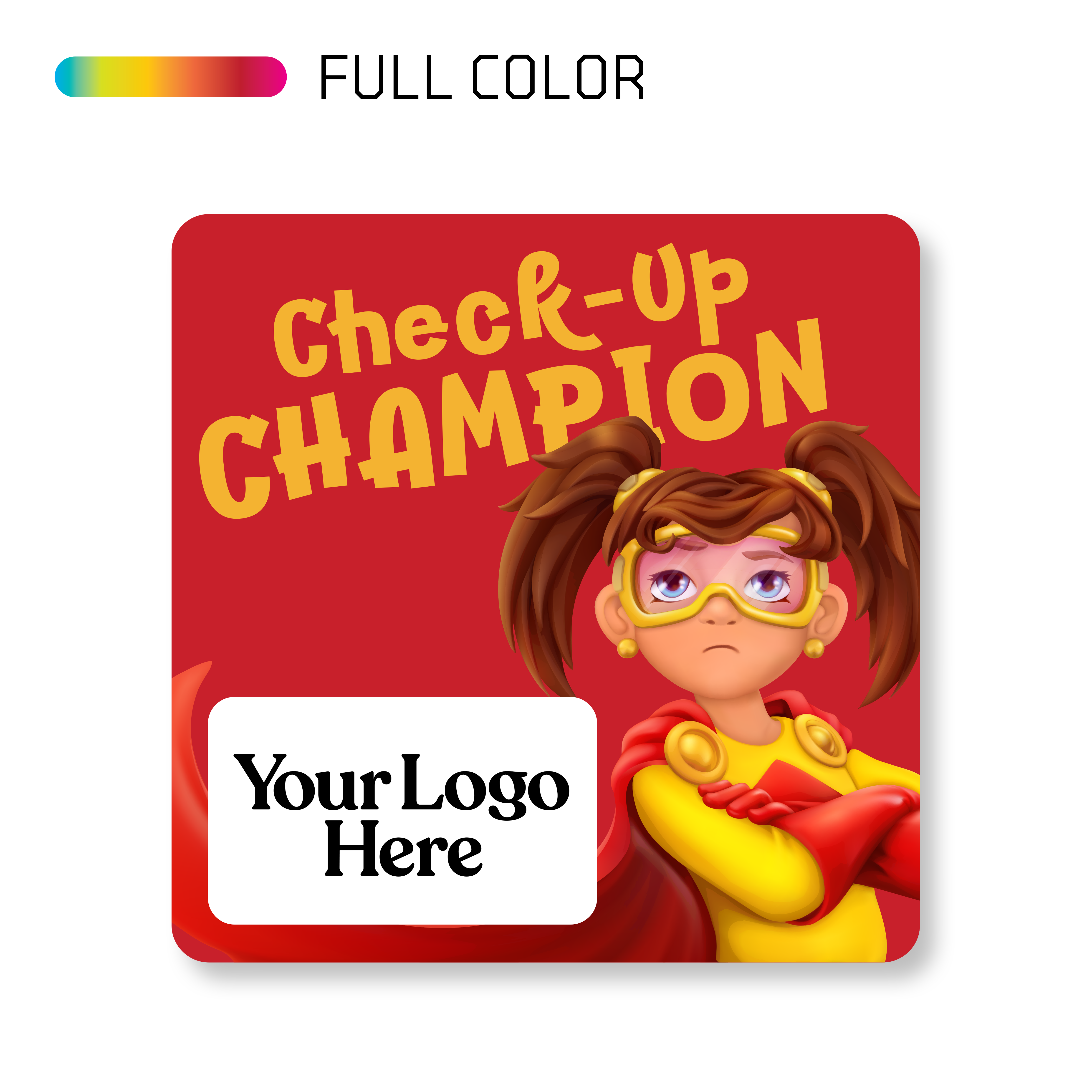 Check-Up Champion (Kids Themed Promo Sticker)