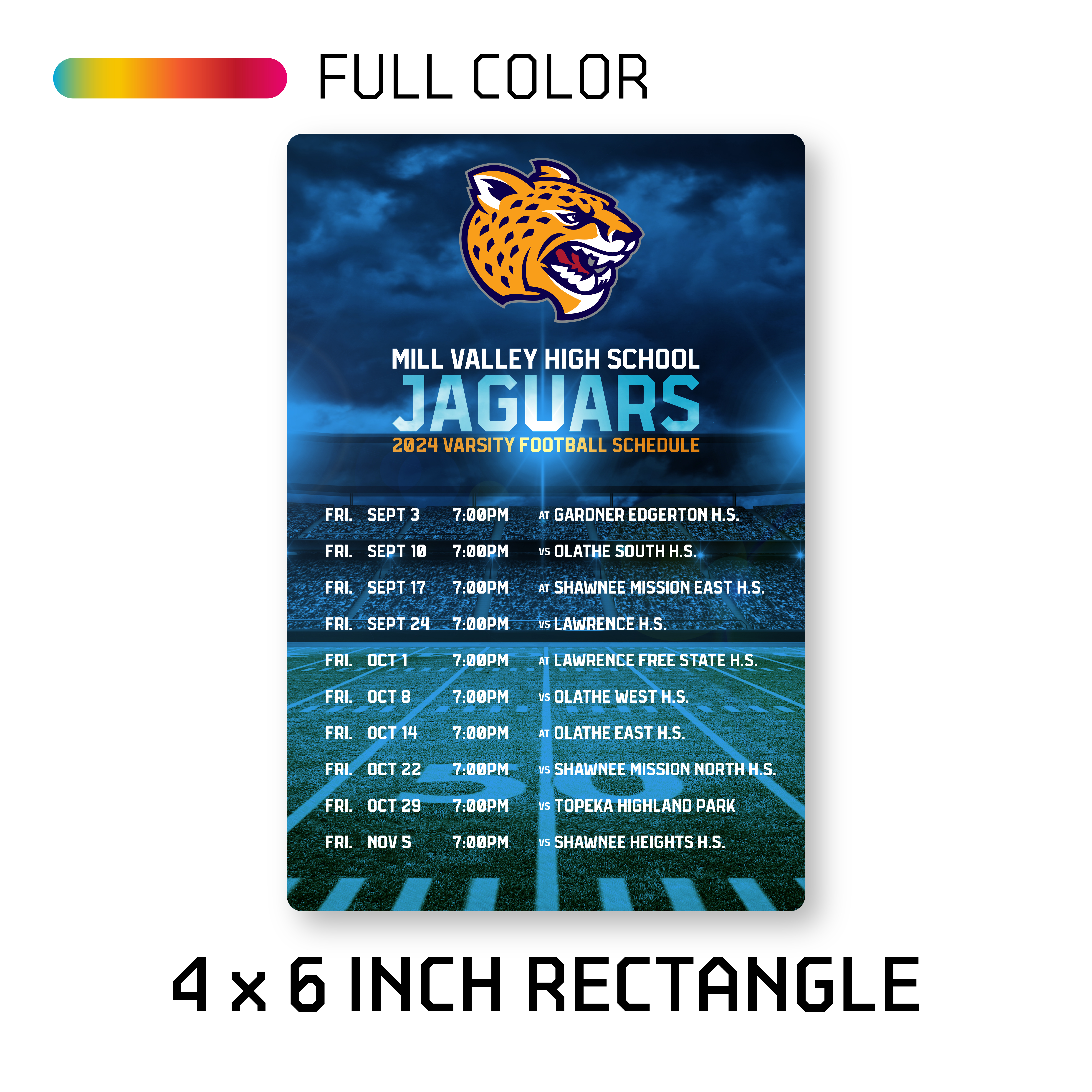 4.00 x 6.00" Rectangle Schedule & Calendar Magnet