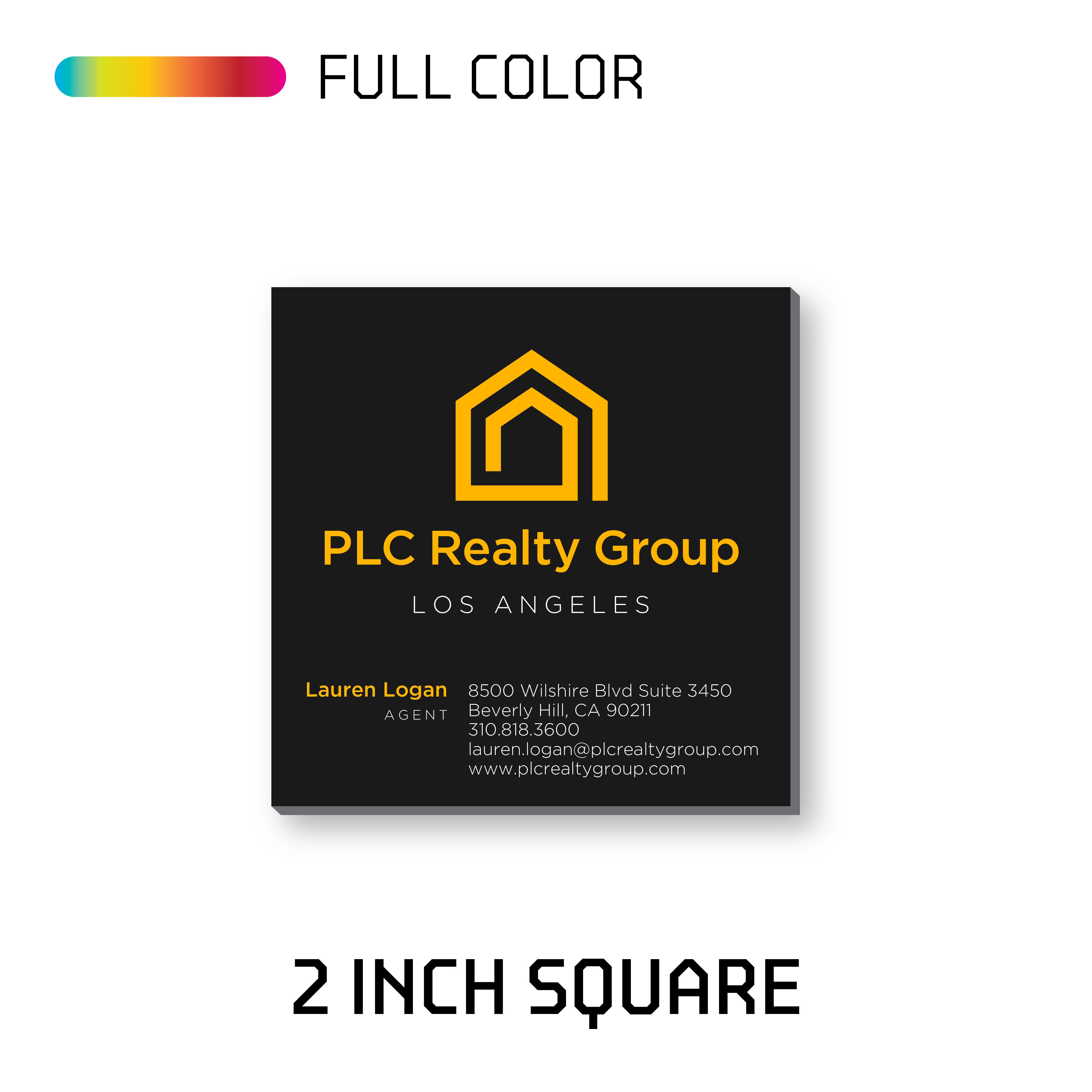 2.00" Square Corner Square Magnet