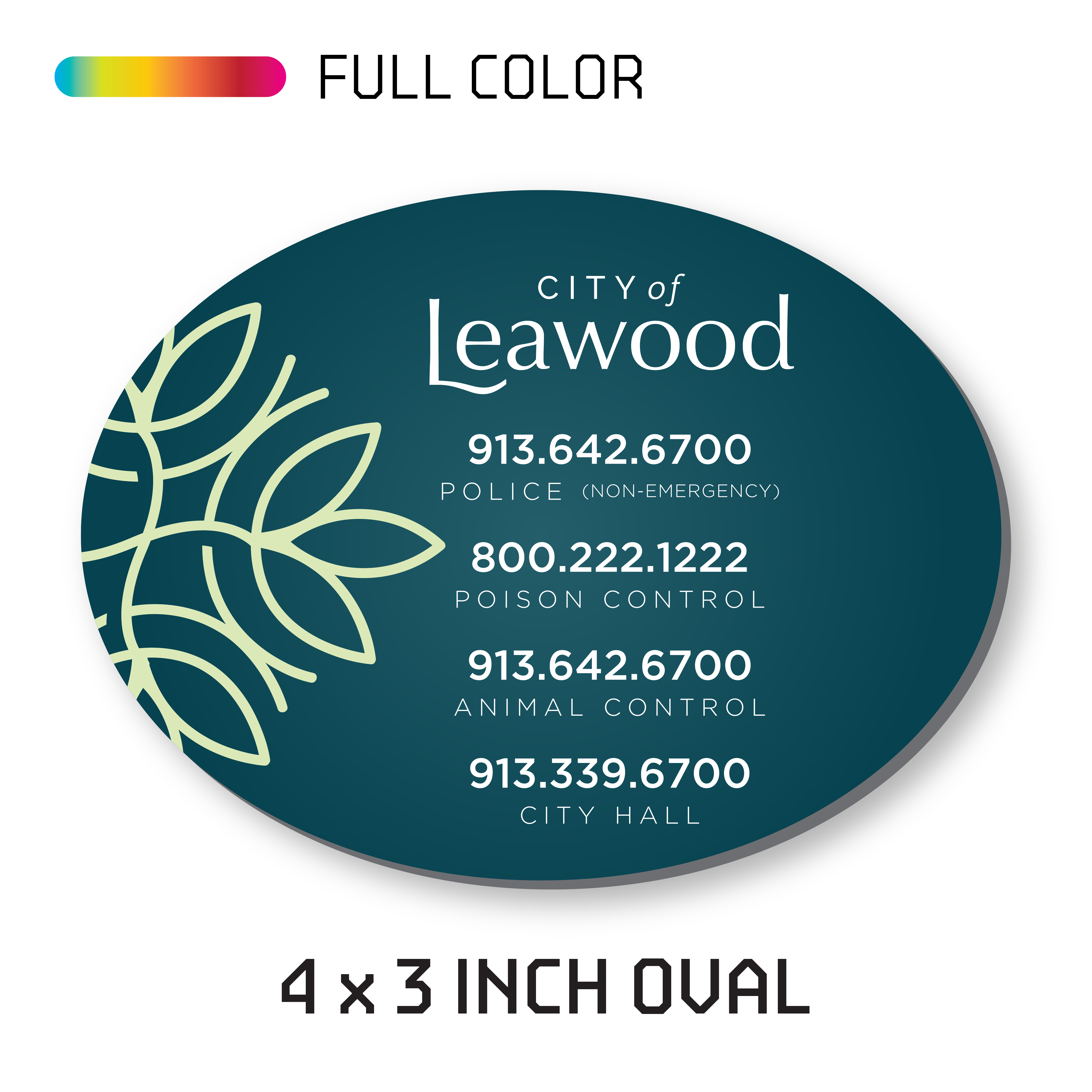 3.00 x 4.00" Oval Magnet