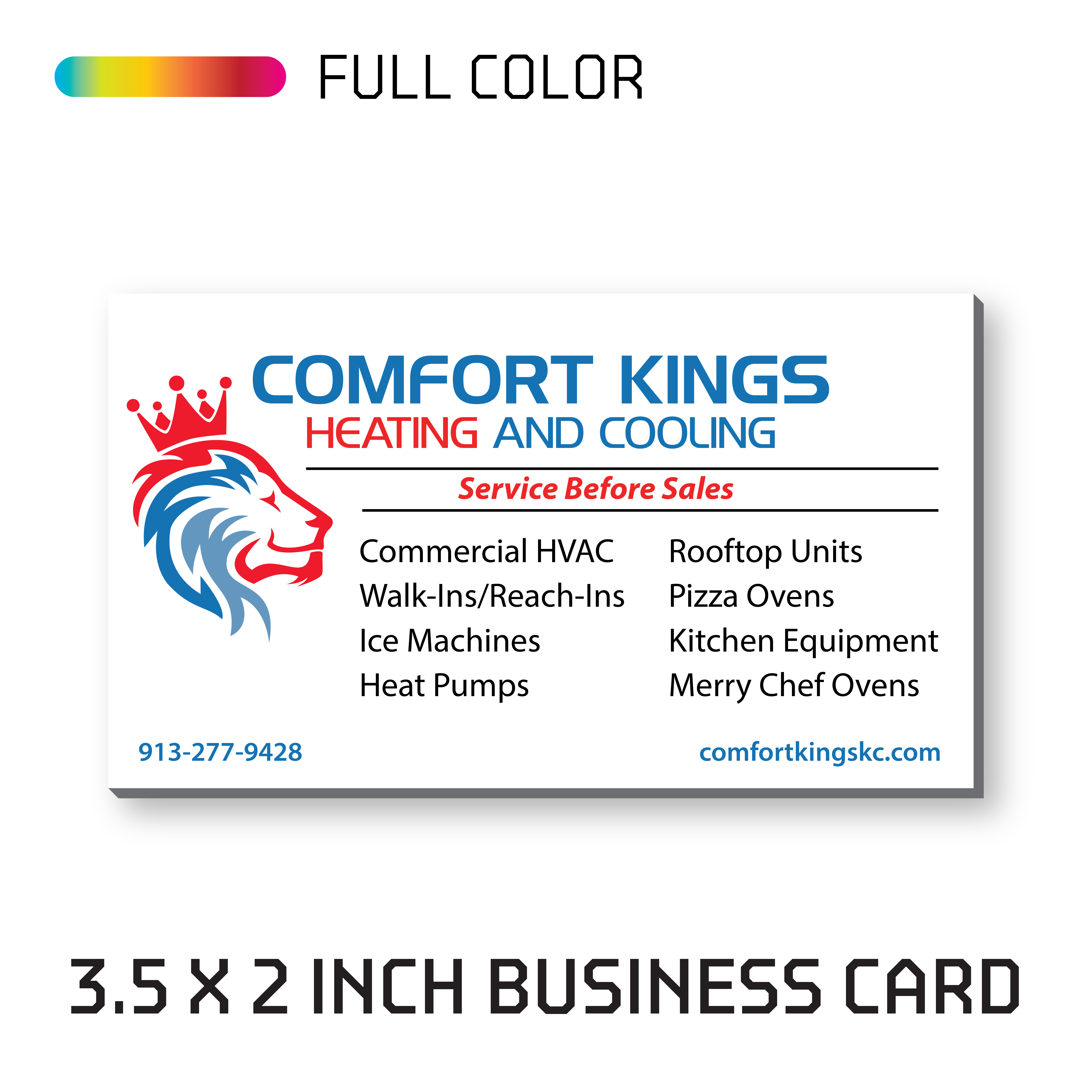 3.50 x 2.00" Square Corner Business Card Magnet