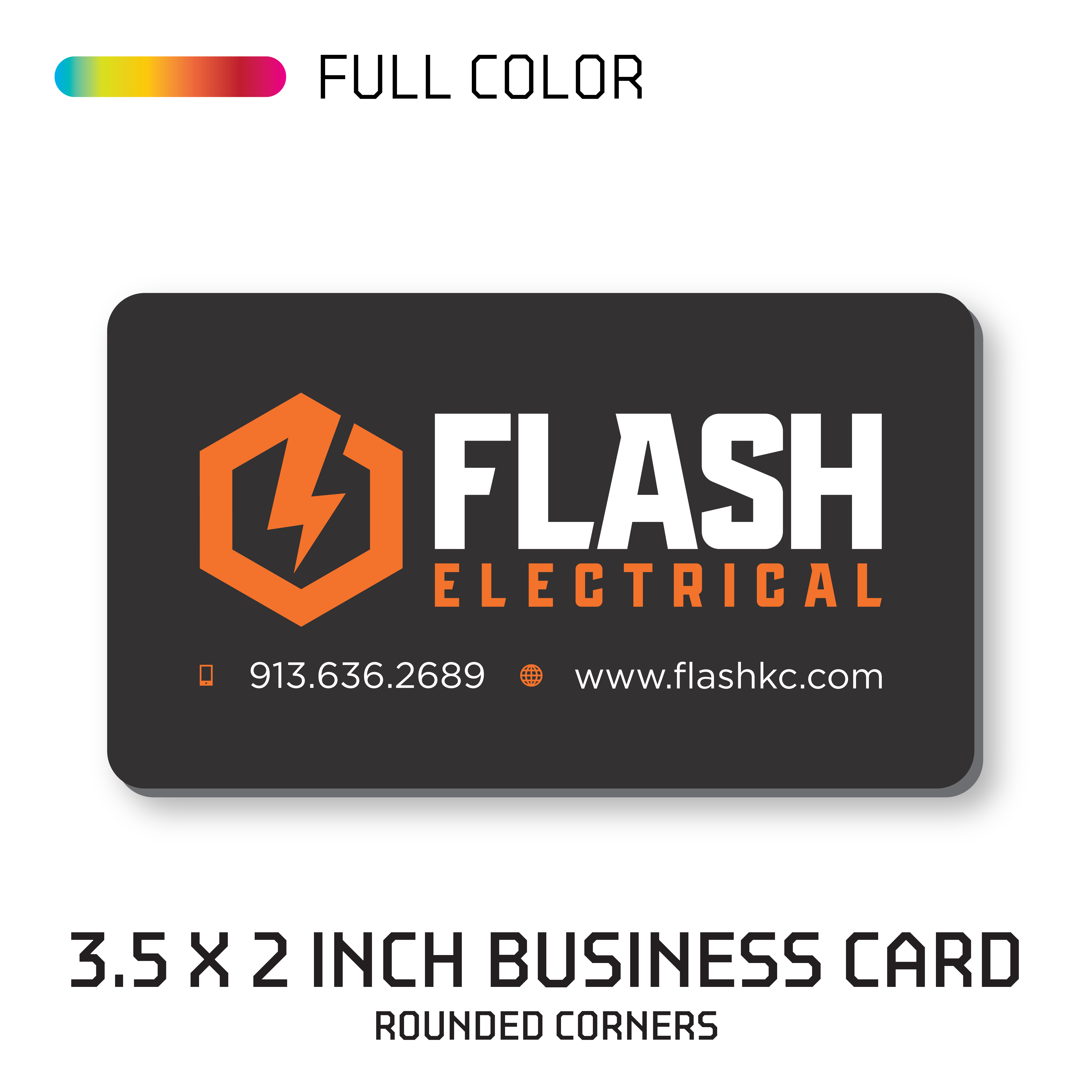 3.50 x 2.00" Rounded Corner Business Card Magnet