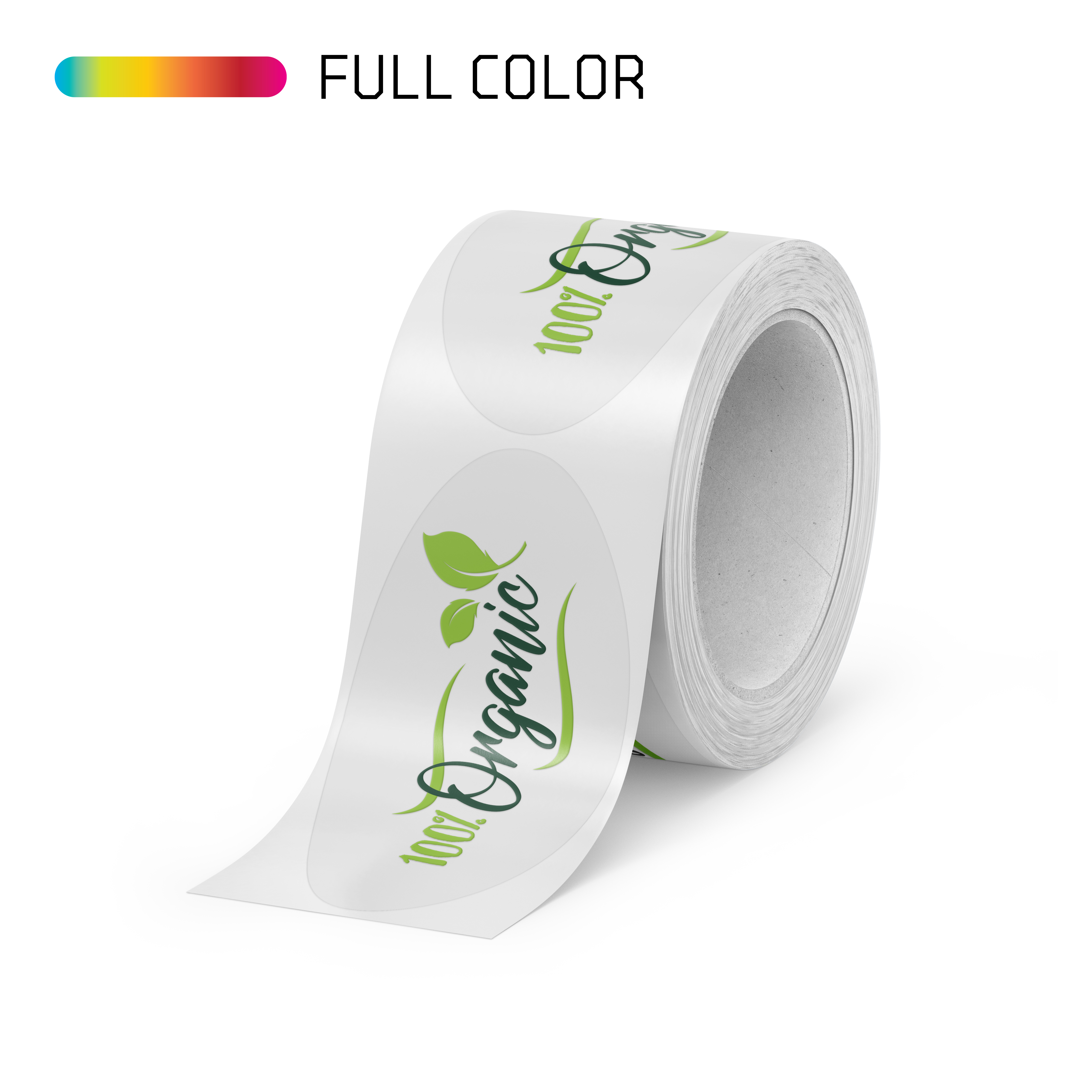 Oval Clear BOPP Roll Labels