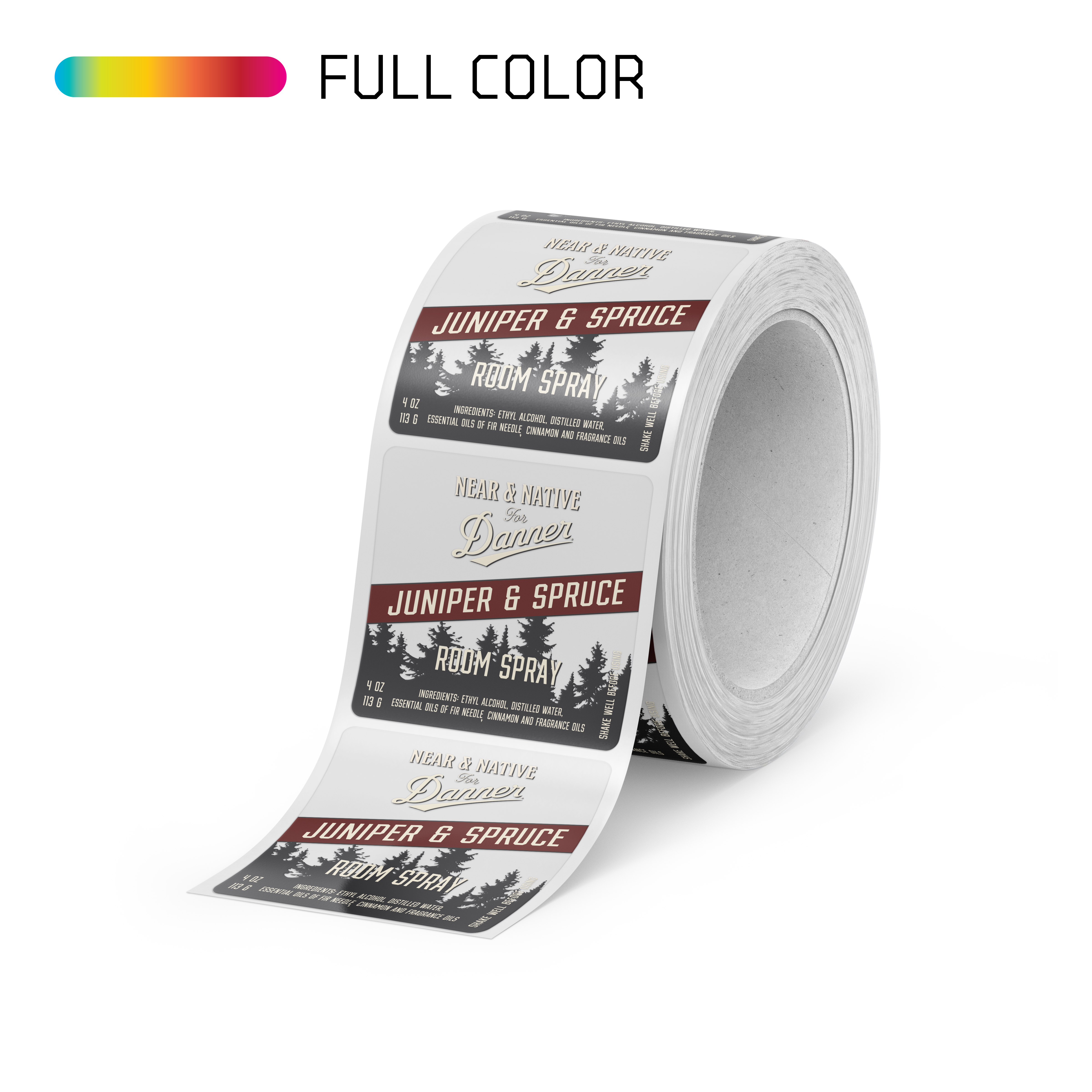 Square Clear BOPP Roll Labels