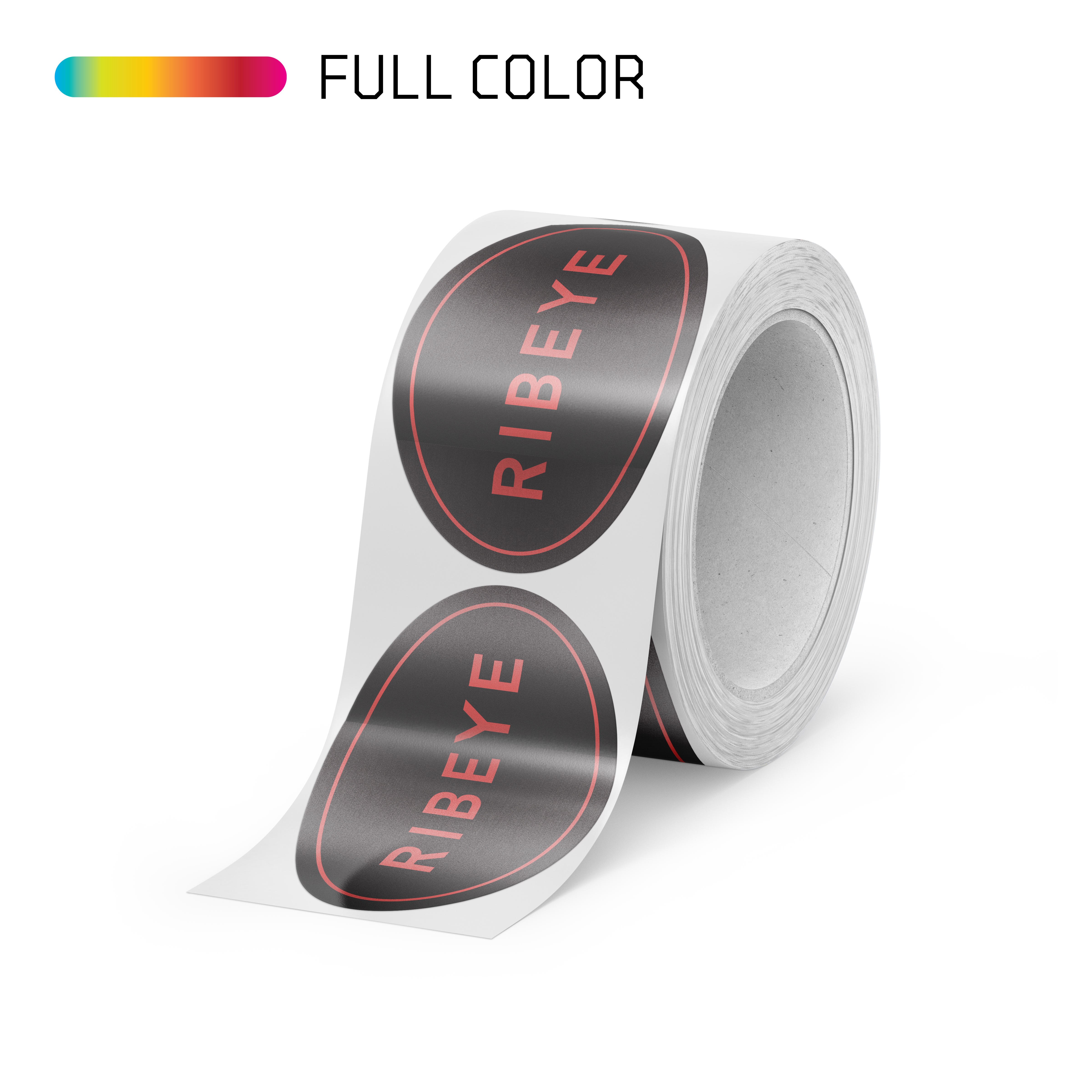 Oval Silver BOPP Roll Labels