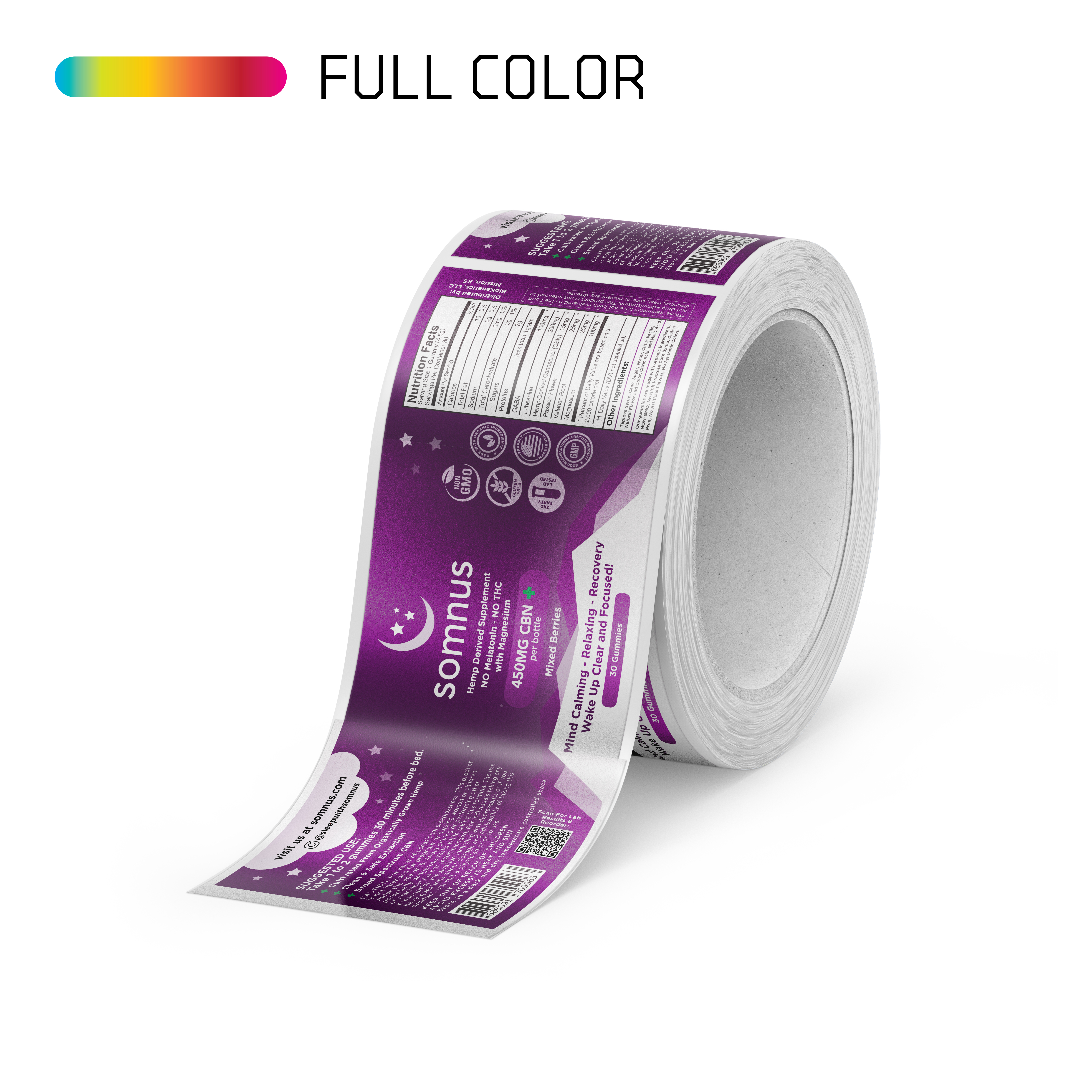 Rectangle Silver BOPP Roll Labels