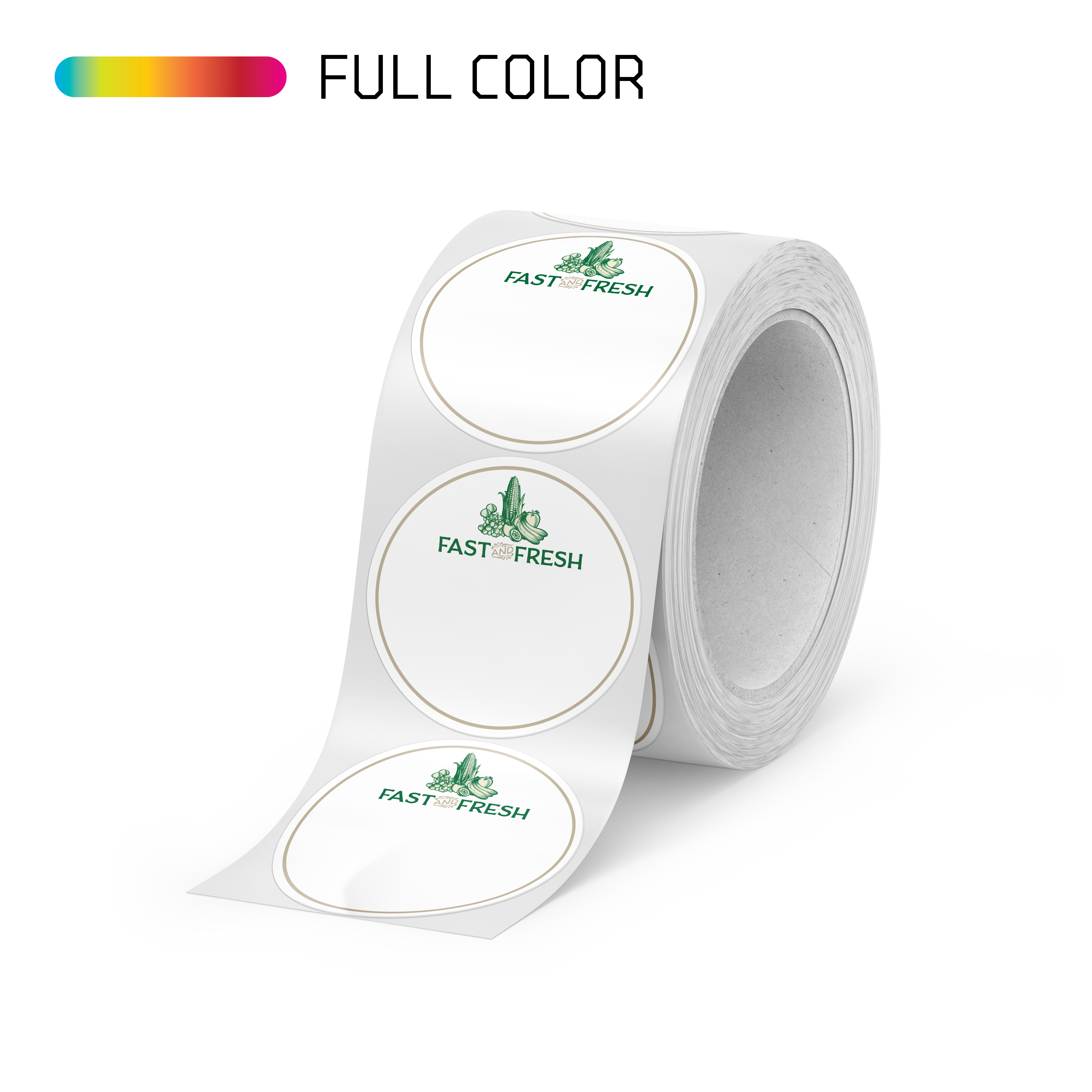 Circle Thermal Transfer Roll Labels