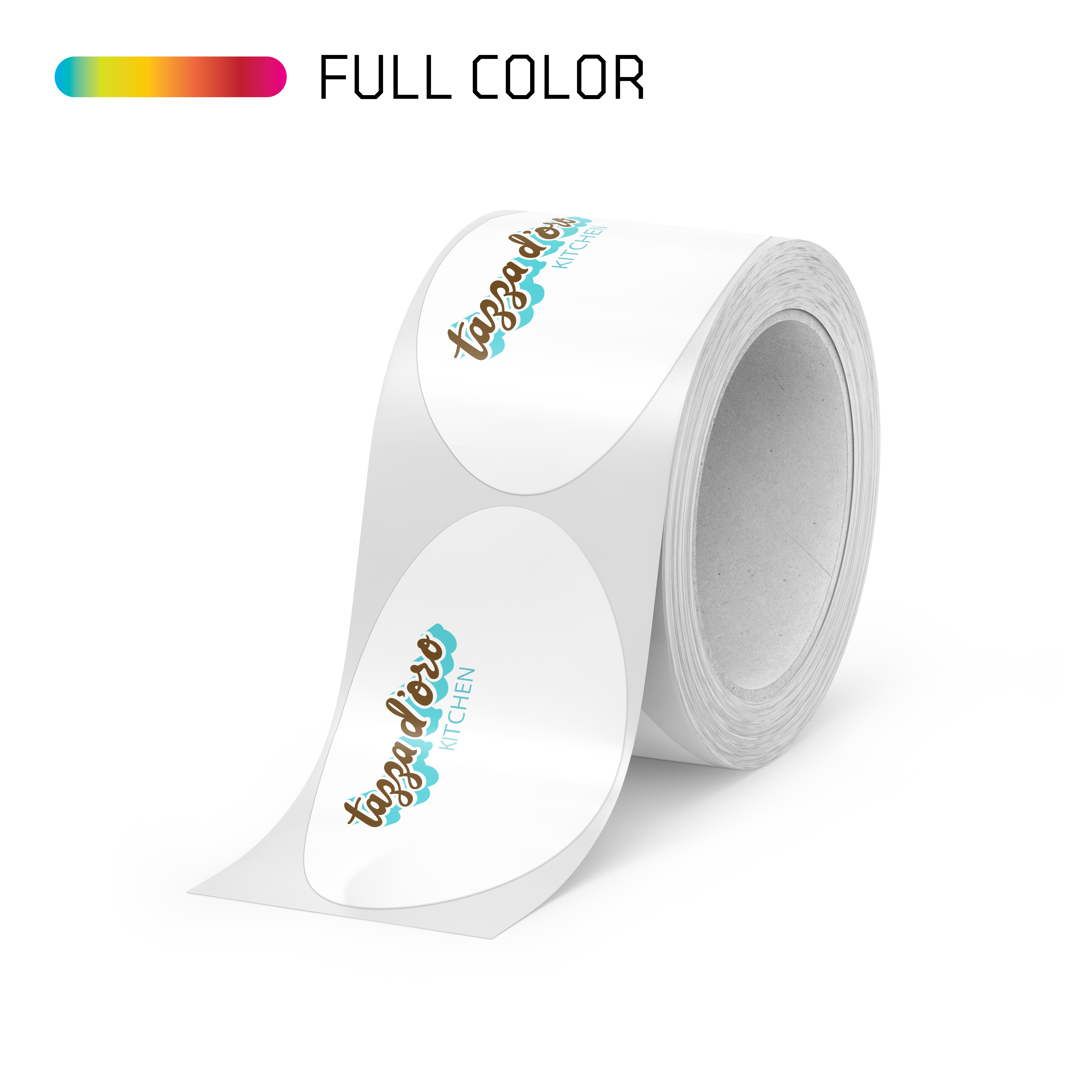 Oval Thermal Transfer Roll Labels