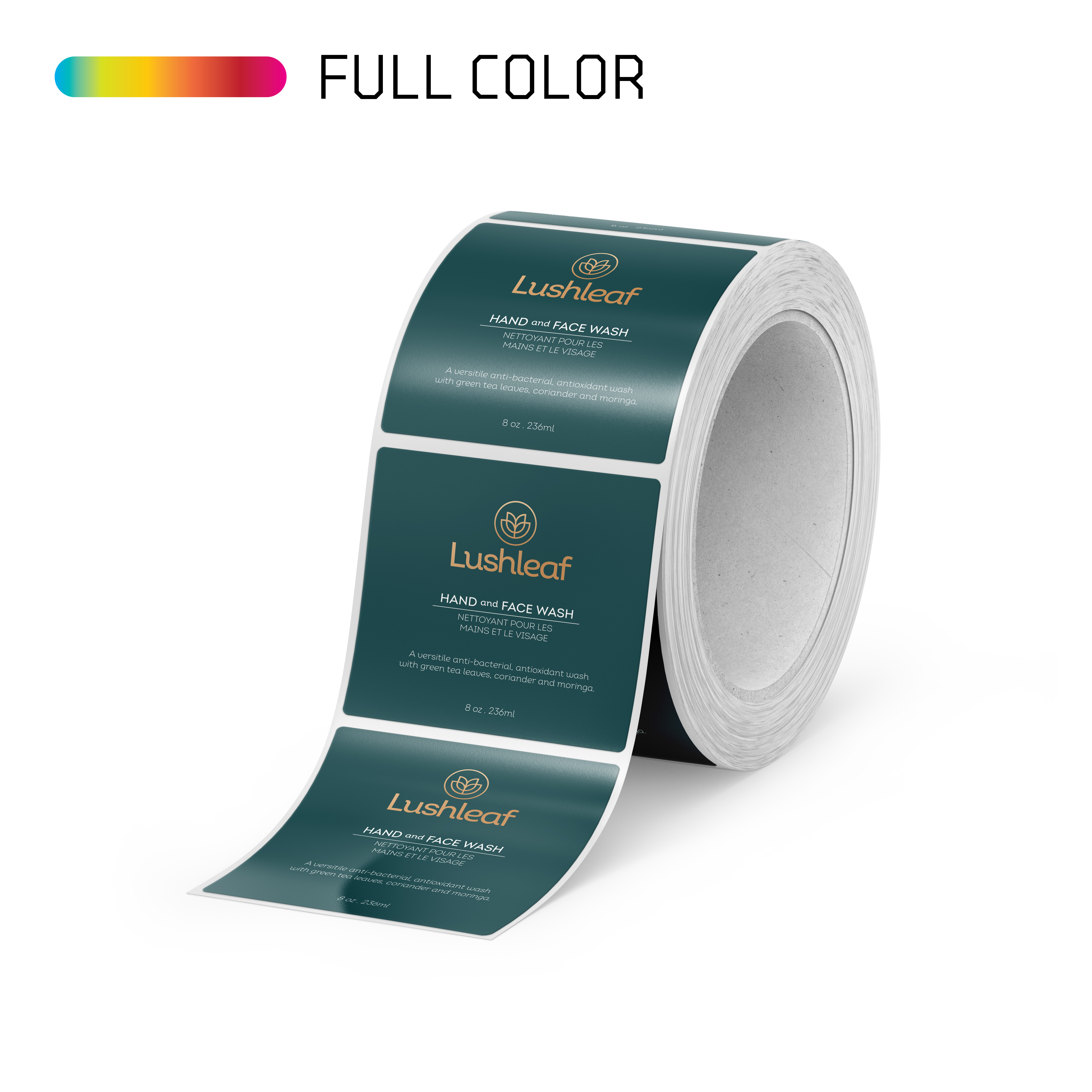 Square BOPP Plastic Roll Labels