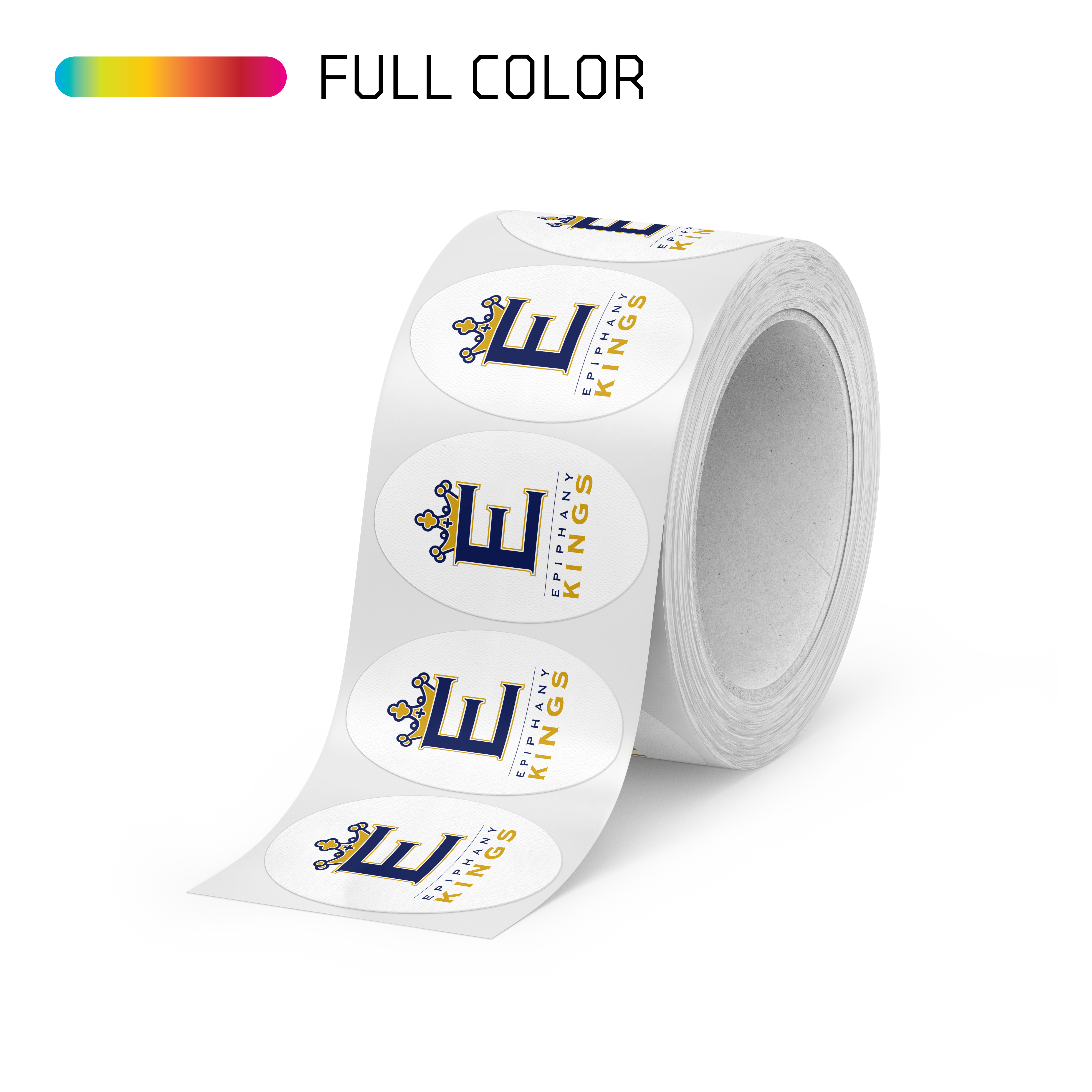 Oval White Felt Paper Roll Labels