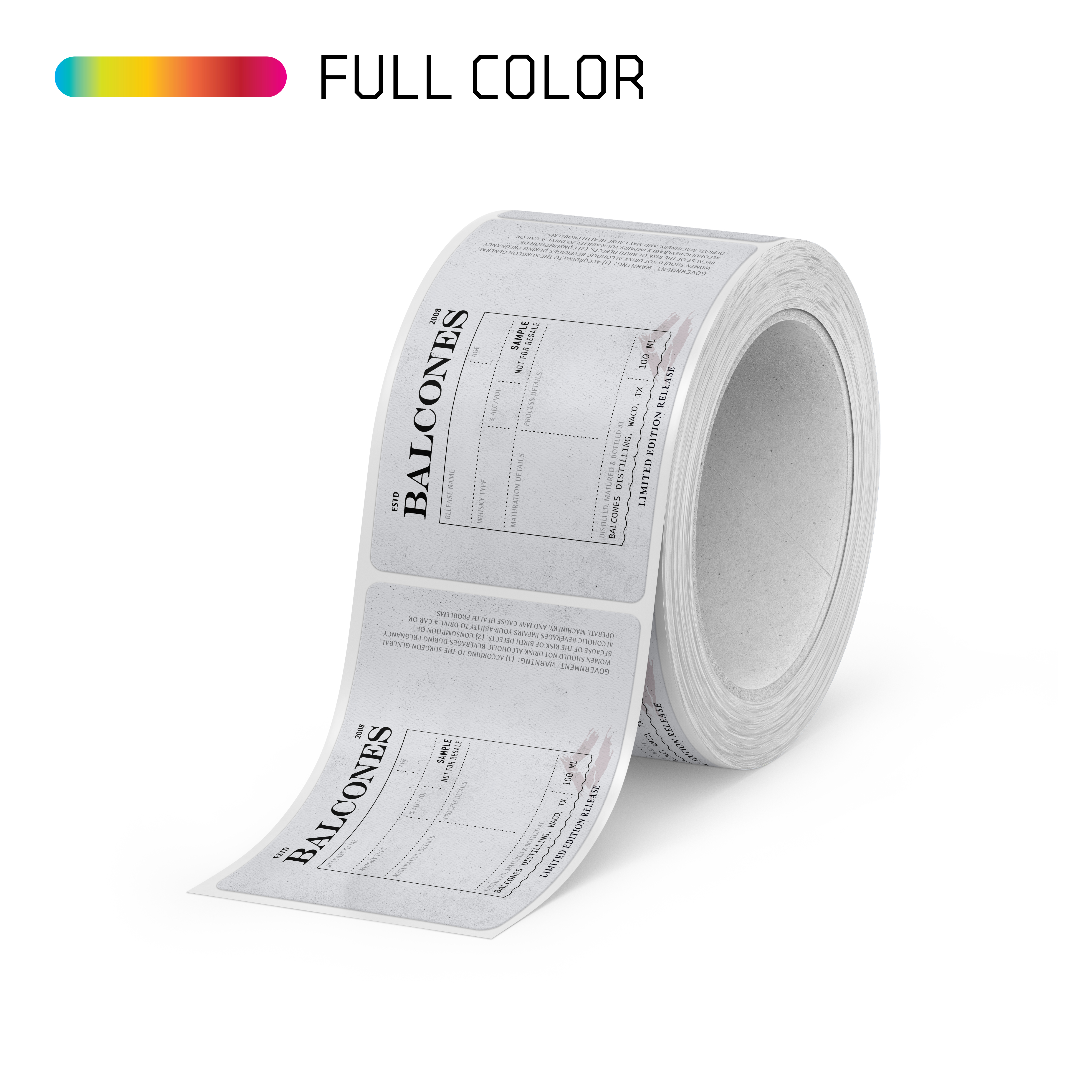 Rectangle White Felt Paper Roll Labels