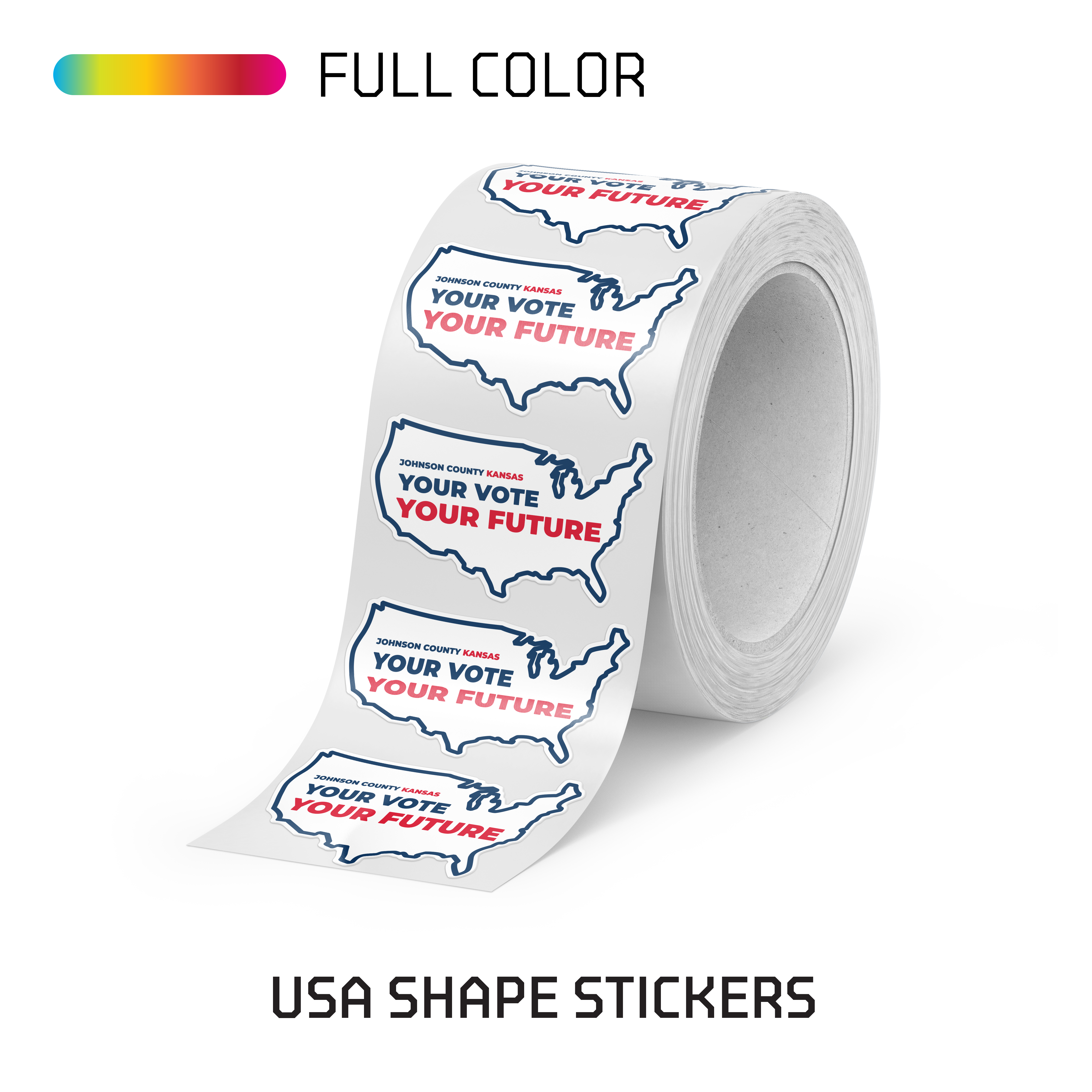 USA Stickers on Rolls