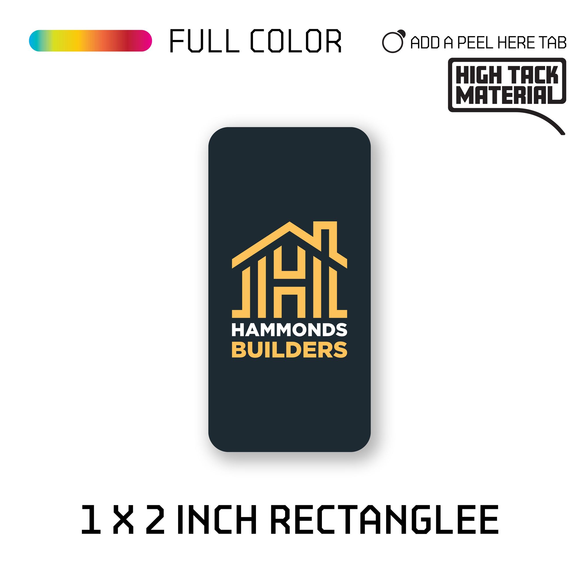 1.00" x 2.00" Rectangle - 203104