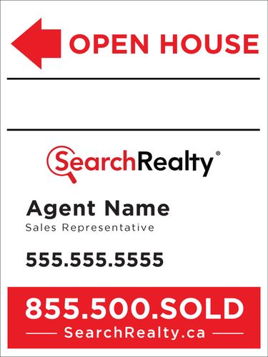 Search Realty Sandwich Board  18 x 24 - with Marker Panel - 1 Agent